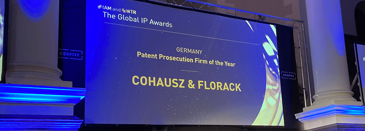 Cohausz & Florack ist „Patent Prosecution Firm of the Year”